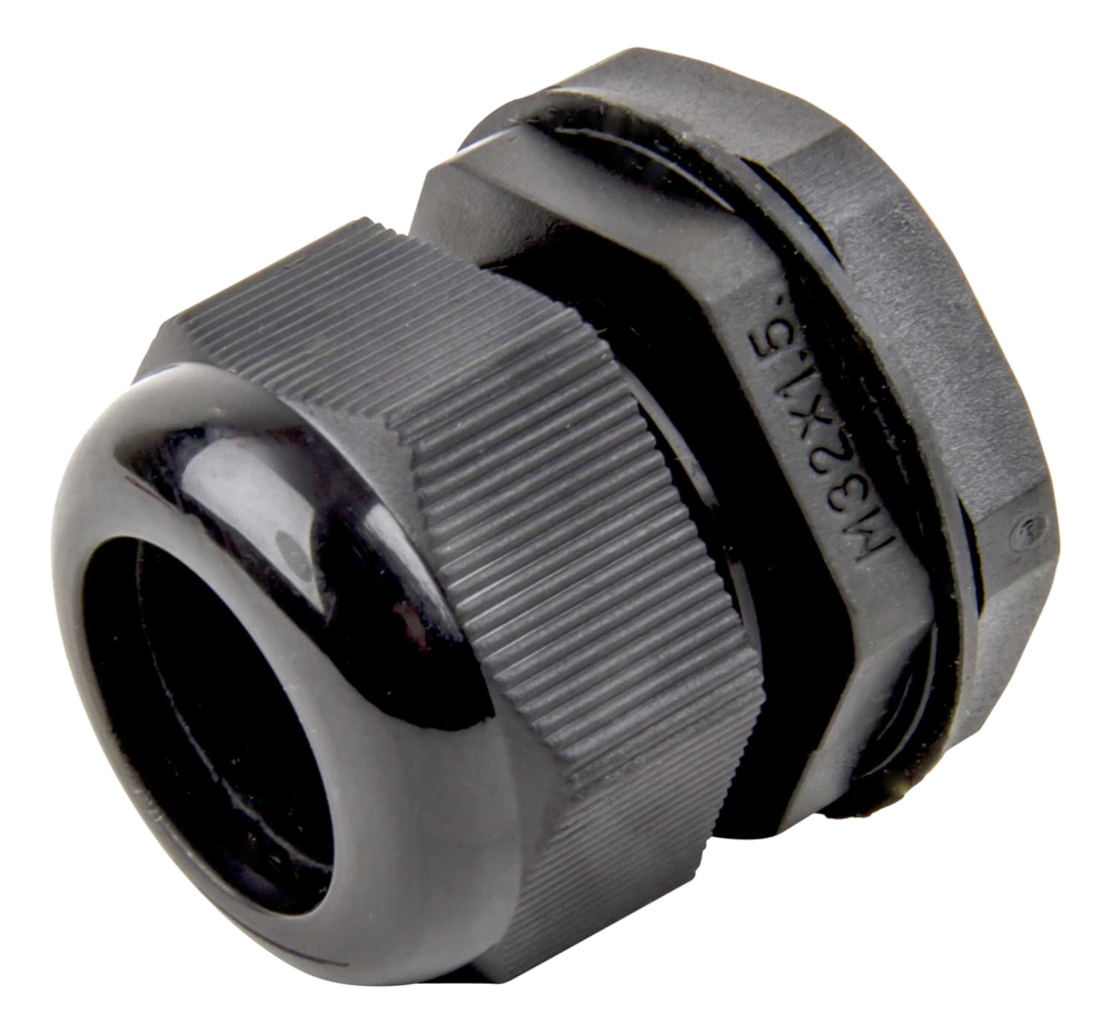 Compression Cable Gland 32mm Black 18-25mm