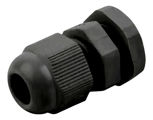 Compression Cable Gland 12mm Black 3-6mm