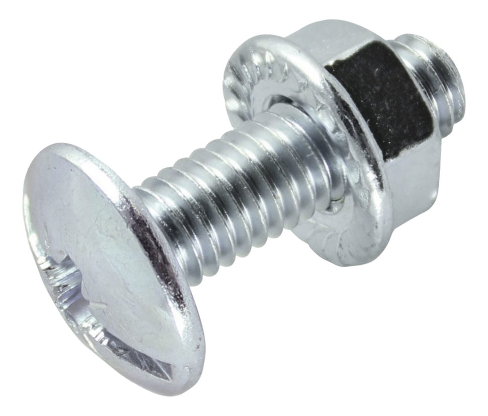 Roofing Bolts & Flanged Nuts M6x25mm 