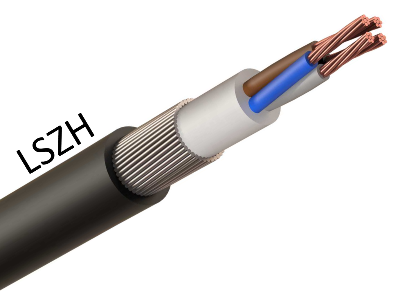 Cable 1.5mm 4Core SWA LSZH Black F