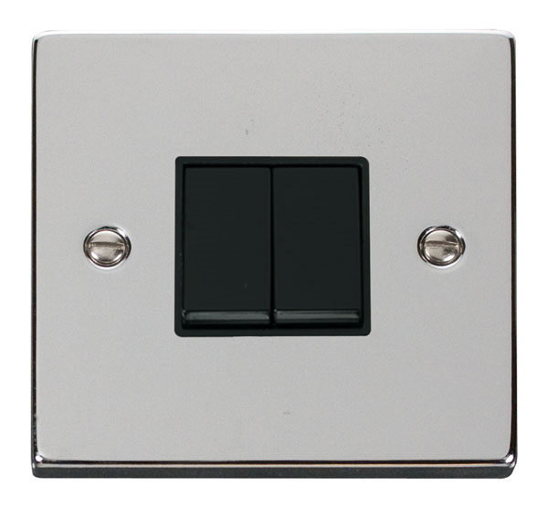 Click VPCH012BK Plateswitch 2G 2W 10A PC