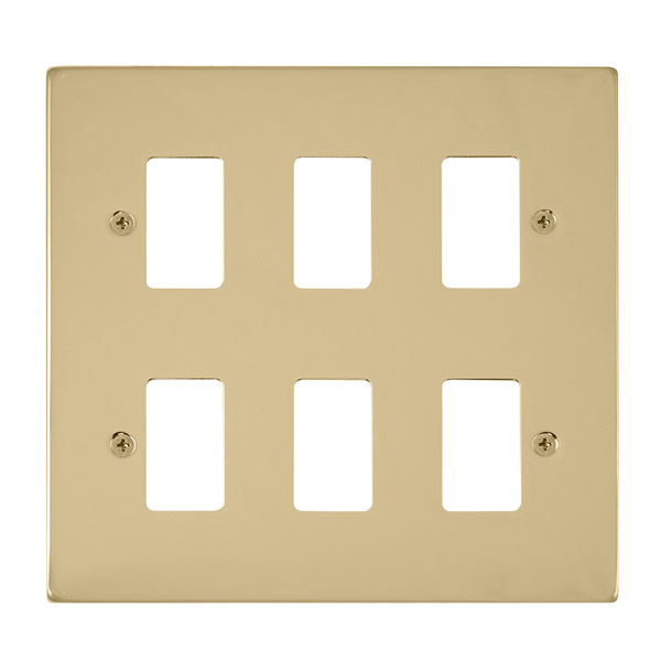Click VPBR20506 Deco Frontplate 6G PB