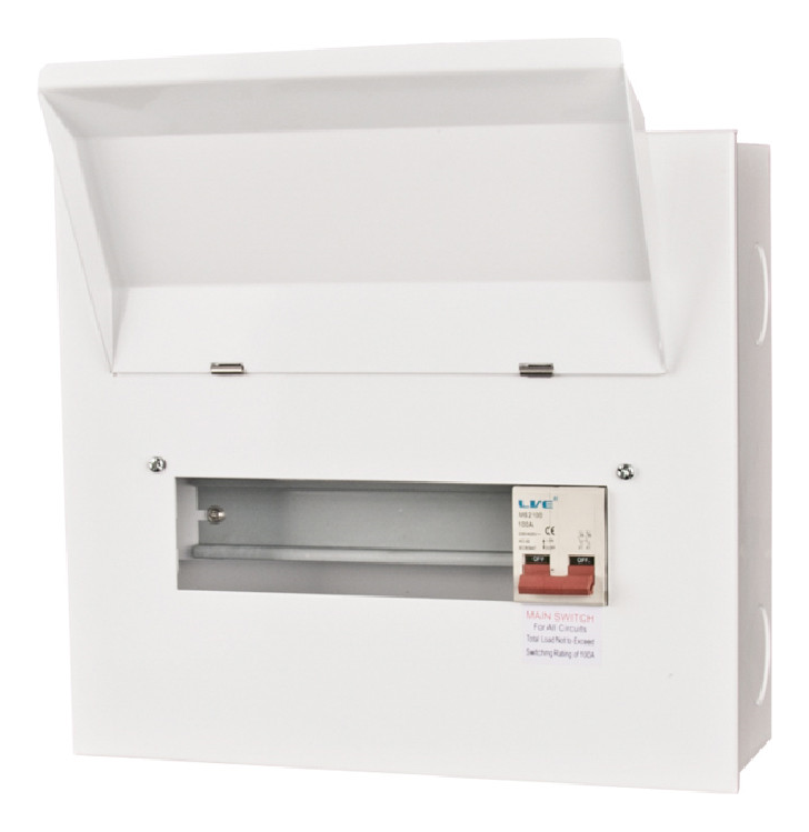 Liveelec 6 Useable Consumer Unit C/W 100A Main Switch
