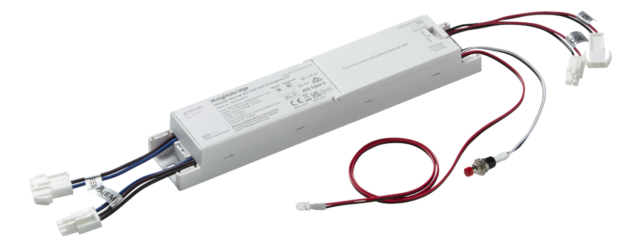 K/Bridge Modular Manual and Self-Test Emergency Kit 3-hour Lithium LiFePO4 3W