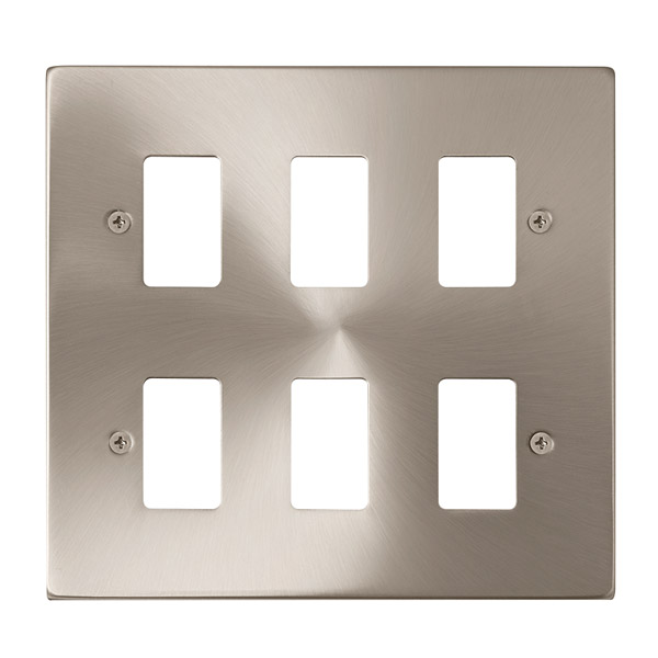 Click VPSC20506 Deco Frontplate 6G S/Ch