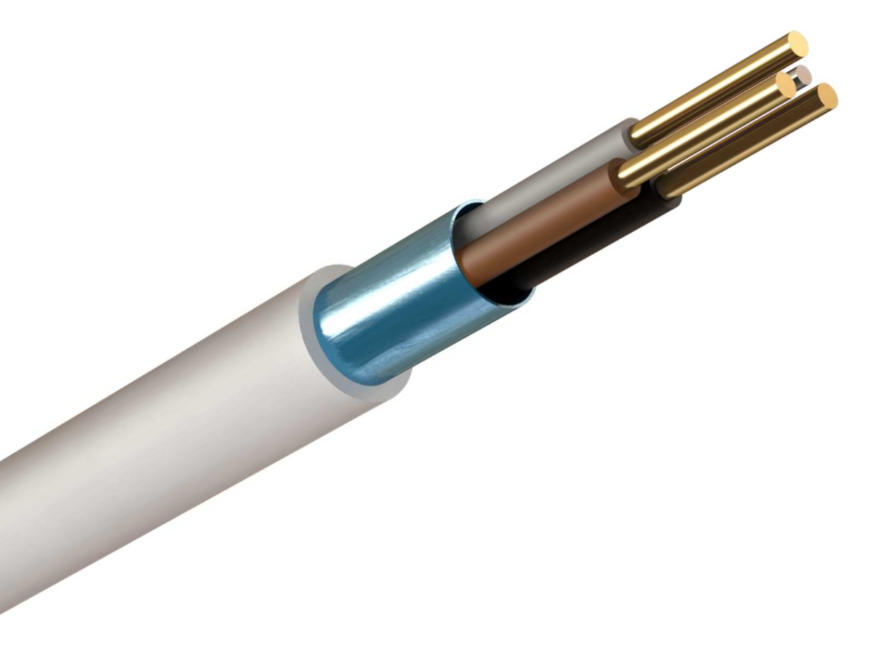 Fire Cable 3Core+Earth 1.5mm White