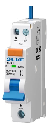 Liveelec RCBO B Curve Type A Mini Double Pole Bi Directional 40amp 30mA