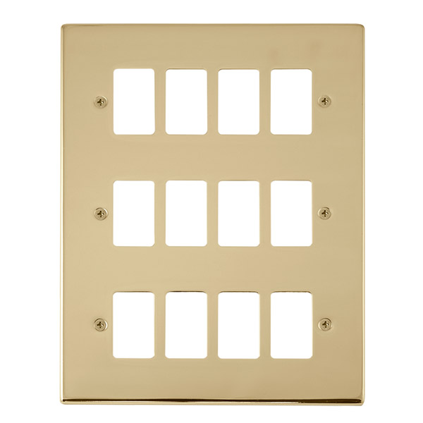 Click VPBR20512 Deco Frontplate 12G PB