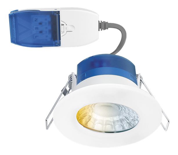 Aurora 6W Fire Rated LED Dimmable Downlight Fast Fixed White IP65 CCT
