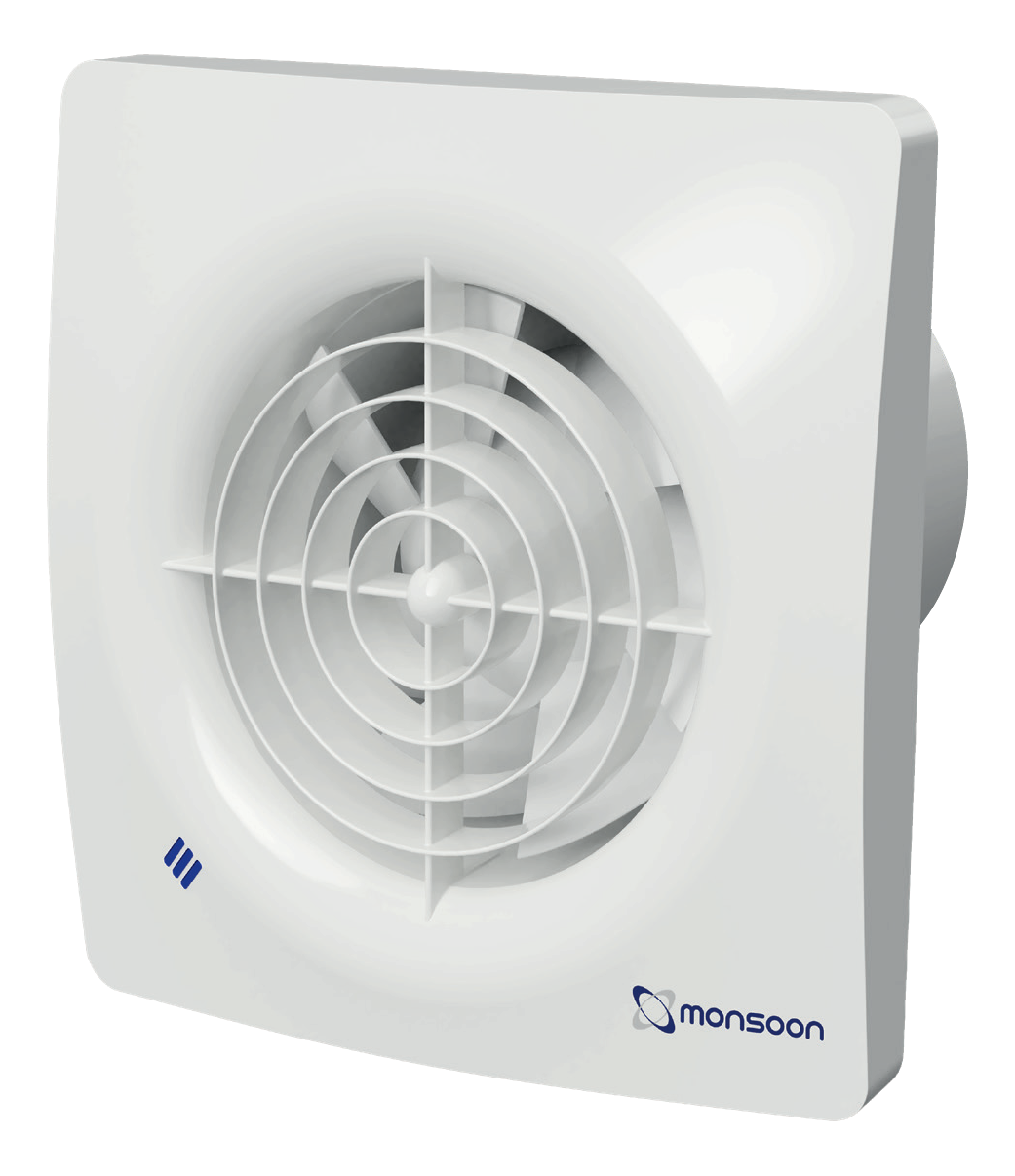 NVA 4'' 100mm Silence Fan With Timer 27 l/s 97m³/h IPX4