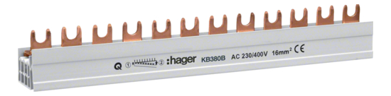 Hager Three Phase Busbar 57 Module