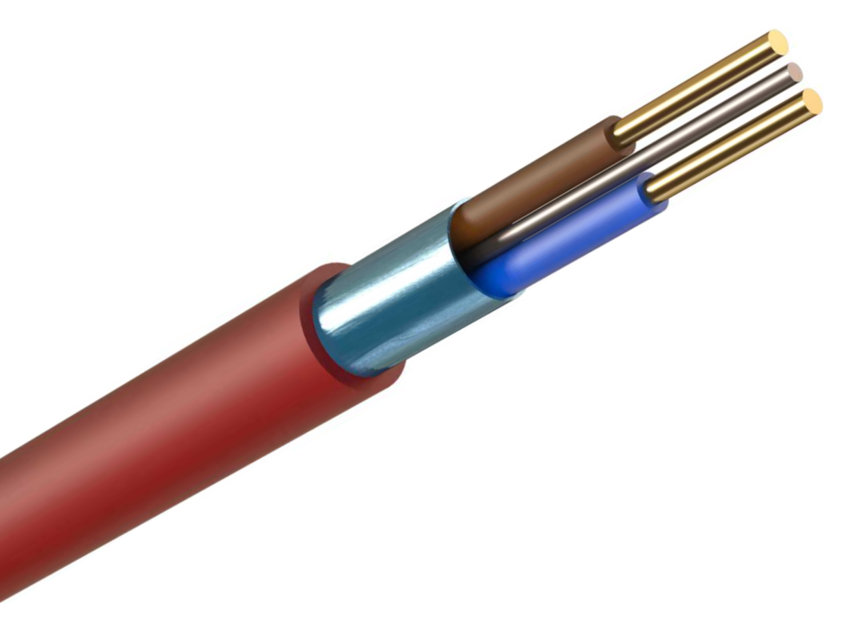 Fire Cable 2Core+Earth 1.5mm Red