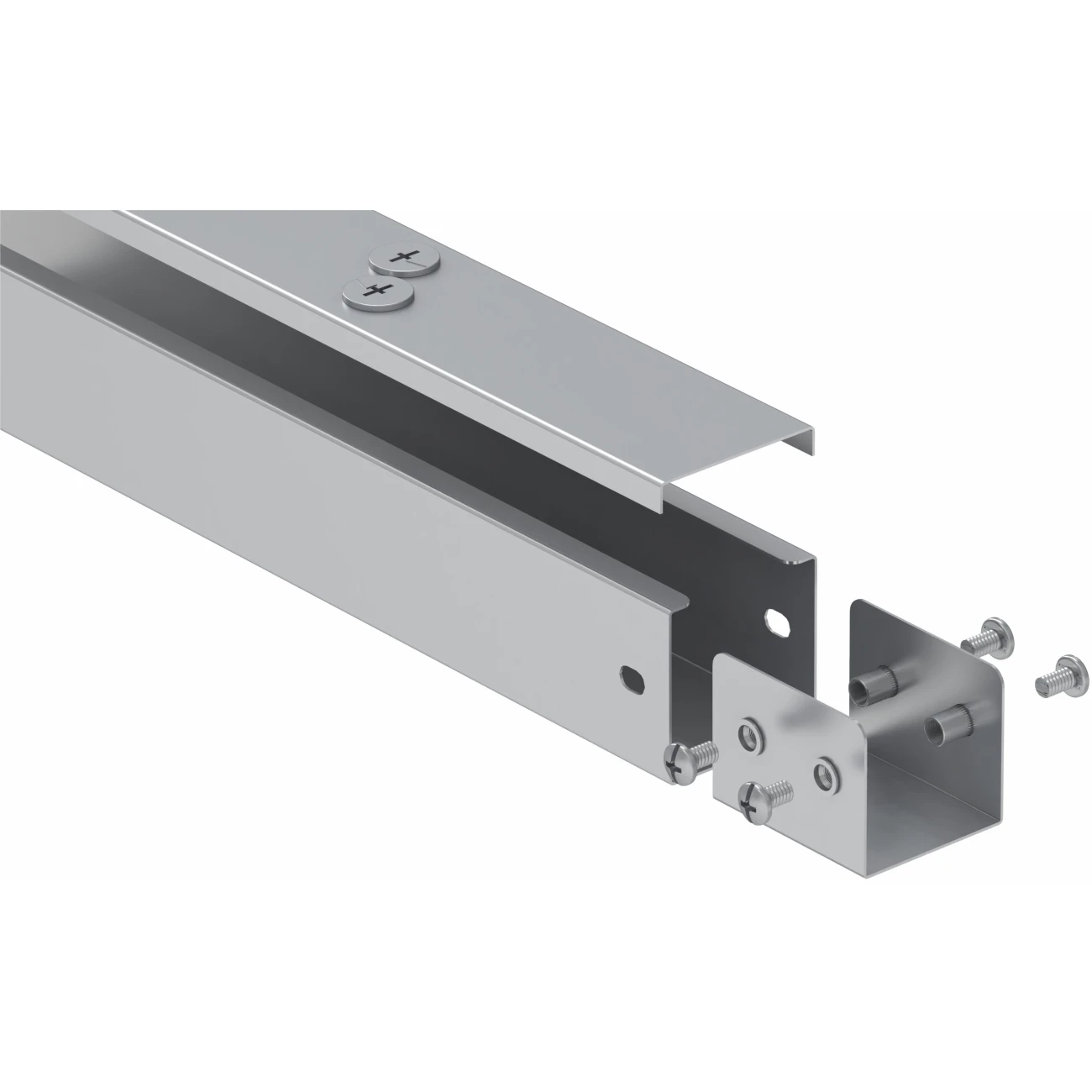 Metpro 50x50mm Galv Trunking c/w Lid & Coupler