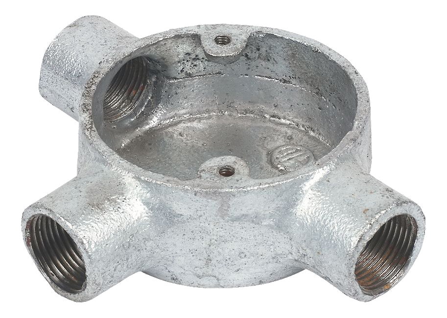 Tee Circular Box 20mm Galvanised