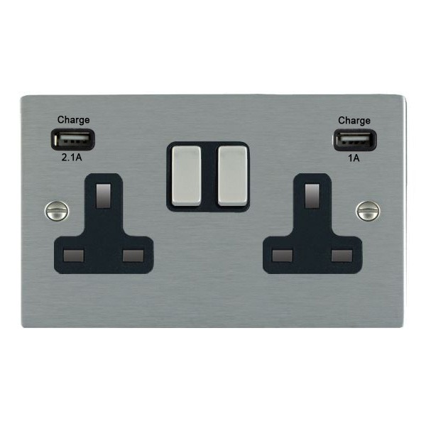 Hamln 84SS2USBSS-B Skt Swd USB 2G SP 13A